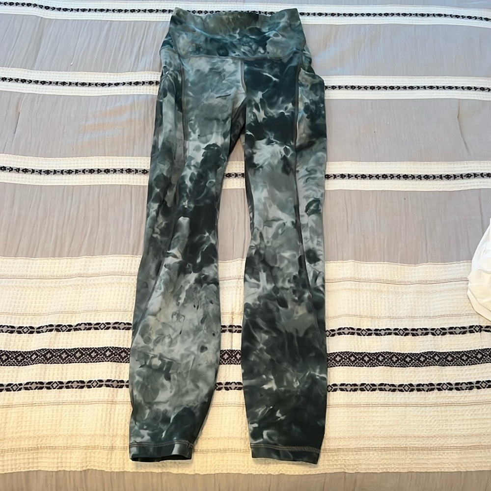Lululemon green tye dye leggings